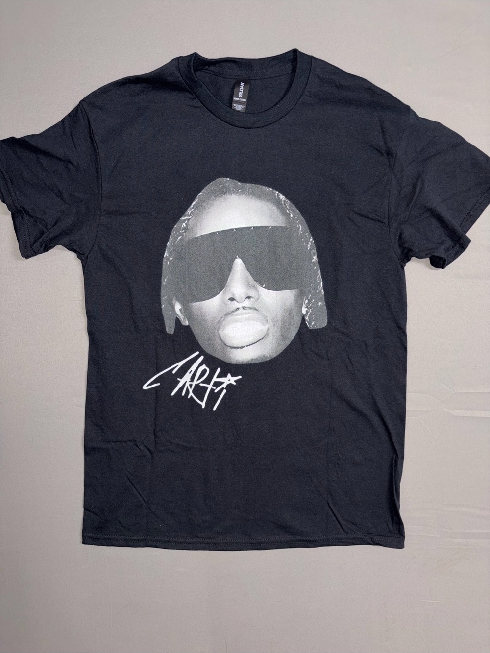 Playboi carti black Graphic Crewneck T-Shirt with Face Print